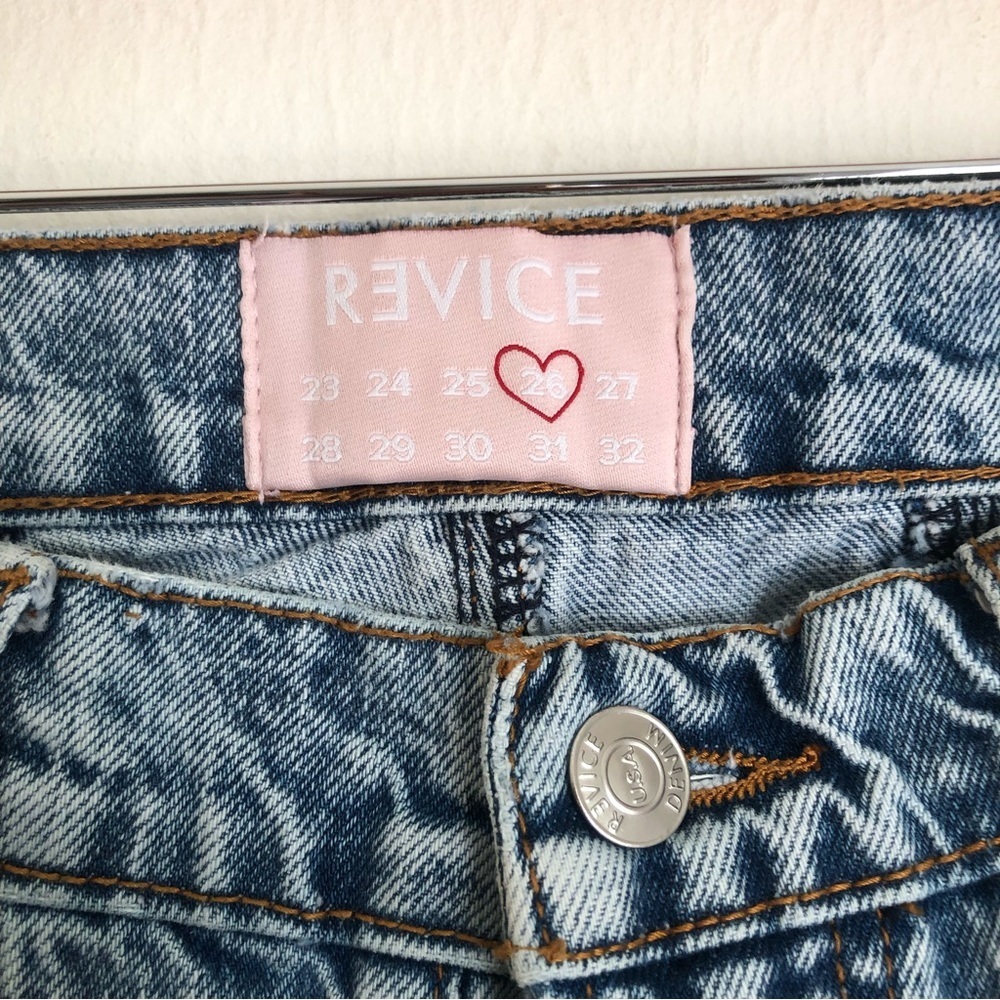 Revice size 26 Venus Crop Straight Leg Star Jeans - Picture 6 of 8